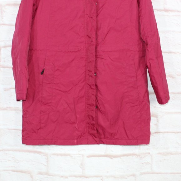 LL Bean Red Nylon Hooded Lined Warmer Winter Jacket Size L Reg - Picture 3 of 9